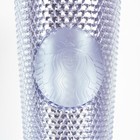 New Starbucks Platinum Silver Studded Tumbler Winter Holiday Cup 2019 24oz 