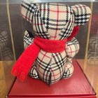 Unused Burberry  Teddy Bear Beiges 7 9  6 7  6 7in Handkerchief Included
