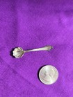 Vintage Mini Salt Spoon Sterling Silver  Clam Shell Pattern