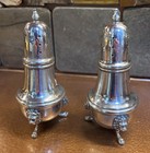 Antique Poole Silver Sterling Lion Feet  88 Paw Feet Salt   Pepper Shakers
