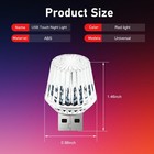 Pniwuno Usb Led Car Interior Light  Mini Ambient 1 Pc  Red 
