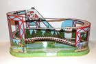 Vintage Tin Litho J  Chein Roller Coaster Wind Up Toy