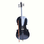 Wood Cello Bag Bow Rosin Bridge Black For 4 4 Size Cello Cases