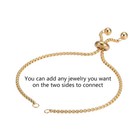 10x Adjustable 304 Stainless Steel Bracelet Diy Making Slider Bracelets