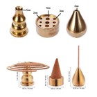 Brass Incense Burner  Cone Holder  Coil 3 Pieces  Light Yellow