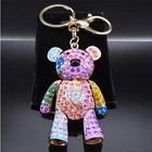 Teddy Bear Rhinestone Bling Keychain Bag Charm New