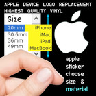 10-pack Small White Apple Logo Sticker Decals  iphone Ipod Ipad Imac Mac 