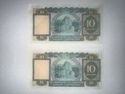 Hong Kong 10 Dollars 1966 Consecutive Serial Number Bank Notes Fchk8