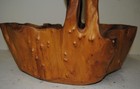 Vintage Hand Carved Large Wooden Basket