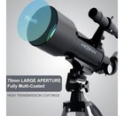 Hexeum 70mm Astronomical Telescope Refractor Altazimuth Tripod Phone Mount