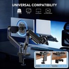 Dual Monitor Stand  Adjustable Monitor Desk Mount For 17      32    Computer Screen   