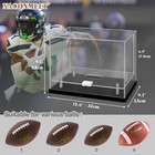 Football Display Case  Clear Acrylic Sports Memorabilia Holder With 12-color    