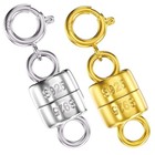 925 Sterling Silver Magnetic Necklace Clasps - Strong Gold   Silver Plated Closu