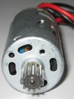 6v Dc High Speed Electric Motor With 12 Tooth Pinion Gear And Wires - 13 000 Rpm