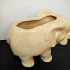 Vintage Usa Elephant With Trunk Up Ceramic Planter