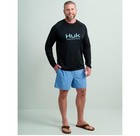Huk Men s Pursuit Vented Long Sleeve Shirt  30 Upf Fishing Shirt  Black  Xxxl