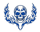 Vinyl Car Decal Sticker -  tribal Flaming Skull  Truck Motorcycle Trailer Window
