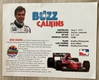 Vtg Signed Buzz Calkins 8x10 Promo Sheet Autograph Photo Indy Driver