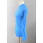 Halfdays Johnsons Top Small Blue Long Sleeve Womens Ski Top Ribbed Sleeves
