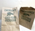 Vtg Black Panther Party Large Free Food Program Grocery Paper Bag 14   x  10     2 