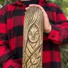 Odin 40 Cm Wooden Figurine  Handmade Norse God Statue For Altar