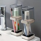 Toothbrush Holder With Cup Cover Bathroom Organizer For Toothpaste Storage