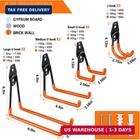 12 Pack Garage Hooks Heavy Duty  Wall Mount Ladder Hooks   Storage Organizer Wit