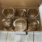 Precious Home Heart Shape Glass Shooters Shot Glasses- 50ml 1 7oz Set Of 6 New