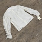 White 50s Does 1800s Vintage Cotton High-neck Victorian Film Costume Blouse