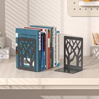 Bookends 4 Pieces  Modern Metal Bookends For Shelves  Black Tree Book Ends For B