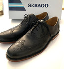 Sebago Brattle Wingtip Dress Shoes Black Leather Lace Up Size 11 5d New Box