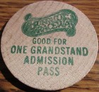 Vintage Buffalo Raceway Buffalo  Ny Wooden Nickel - Token New York Green