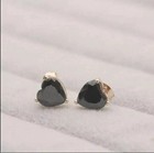 2ct Heart Cut Lab Created Diamond Solitaire Stud Earrings 14k Rose Gold Plated
