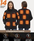 Rechargeable Heated Fleece Jacket With 7 4v 16000mah Power Bank For Charging