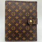 Louis Vuitton Monogram Agenda Gm Day Planner Cover R20106 Auth B317