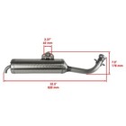 Caltric B16-e4703-01-00 Exhaust Muffler For Yamaha Grizzly 700 Kodiak 700 Atv