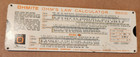 1970 Ohmite Ohm s Law Calculator Slide Rule Chart Parallel Resistance Free Ship