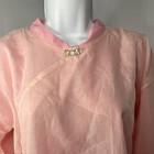Women   s Pink Cheong-sam Dress Chiffon Floral Embroidery Size 20