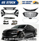 For 2019-2025 Chevy Malibu Front Bumper Cover Upper   Lower Grille Fog Light Kit