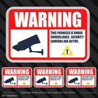 Camera Surveillance System Security   Video   Warning   4 Total Decals   Sticker