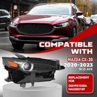 Front Right Led Headlight Compatible With 2020-2023 Mazda Cx-30 W o Afs Replacem