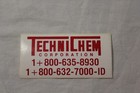  Sticker Badge Decal Label Advertising Technilhem Corporation Collectible