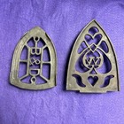 Antique Cast Sad Iron Lot W  Trivets     Bless   Drake  W  Udx