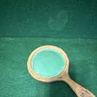 Vintage Wood Handheld Mirror W  Beveled Glass 8 5 In L  4 5 In Dia