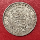 1893 Tf Peru Un Sol Silver Coin 90  25g 22 5g Asw  c 