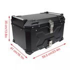 Aluminum Trunk 65l Motorcycle Top Case Waterproof Luggage Storage Tour Tail Box