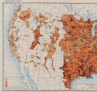 1900 United States Map Original  13x8 25  12th Census Population