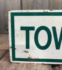 Vintage Reflective Firefighter Fire Station Town Fire Warden 2 Sided Sign