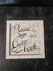 Wedding Guest Book Distressed Wooden Black Sign