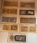 Vintage Craftaid Billfold  Key Case   Alphabet Leather Templates - Lot Of 9